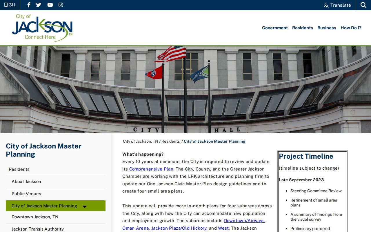 Jackson city directory master planning context