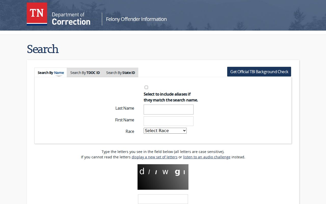 Jackson residents directory Tennessee FOIL offender search